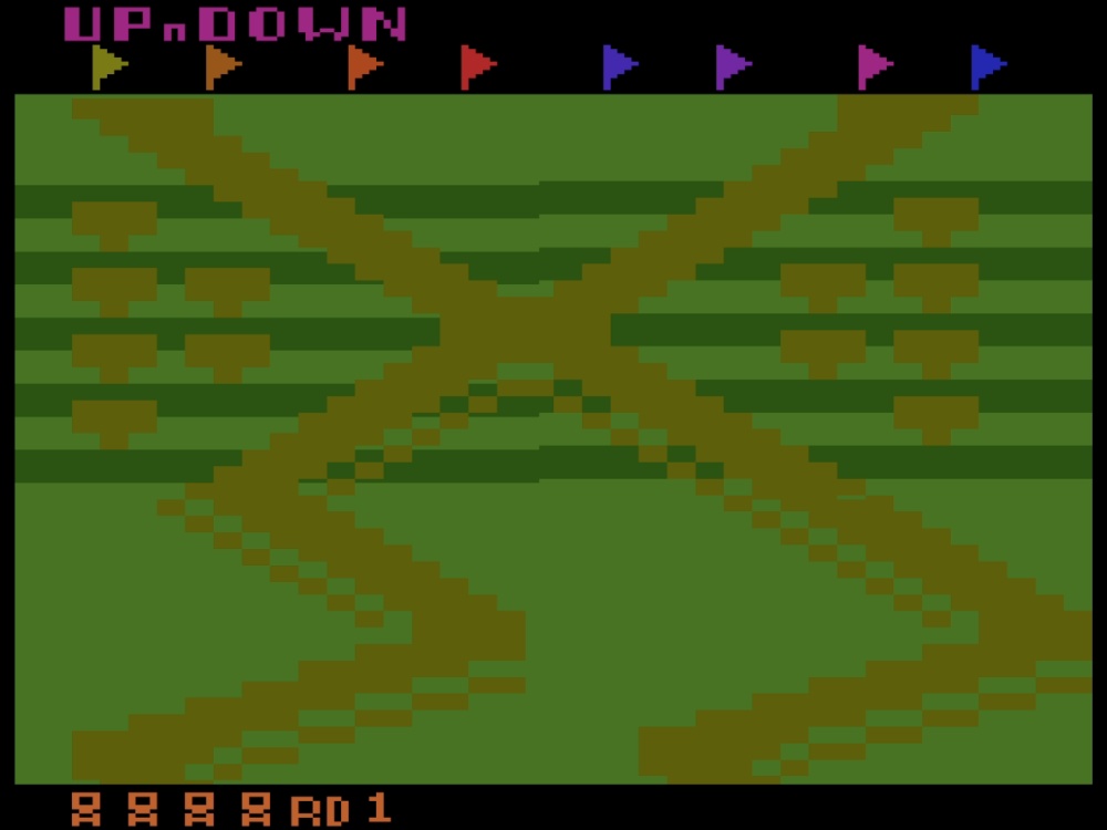 Title Screen of Up 'n Down for Atari 2600